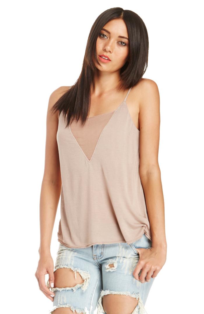 Dailylook Lamade Triangle Cami In Taupe S At Dailylook