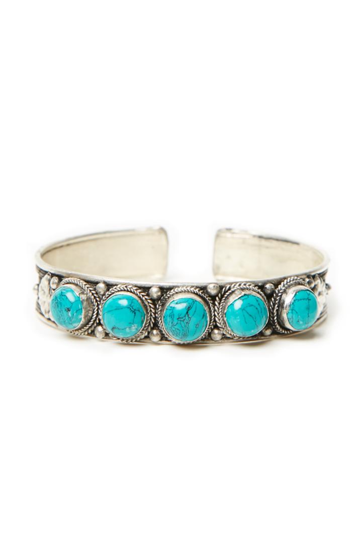 Dailylook Natalie B Santa Fe Cuff Bracelet In Turquoise At Dailylook