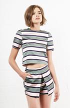 Dailylook Sunset Sons Striped Skort In Multi-colored S - L At Dailylook