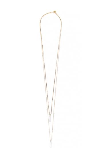 Dailylook Serefina Delicate Healing Crystal Layered Necklace In Clear At Dailylook