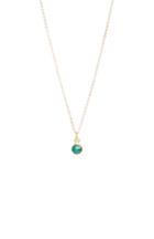 Dailylook Sage  Stone Delicate Mini Gemstone Necklace In Emerald At Dailylook