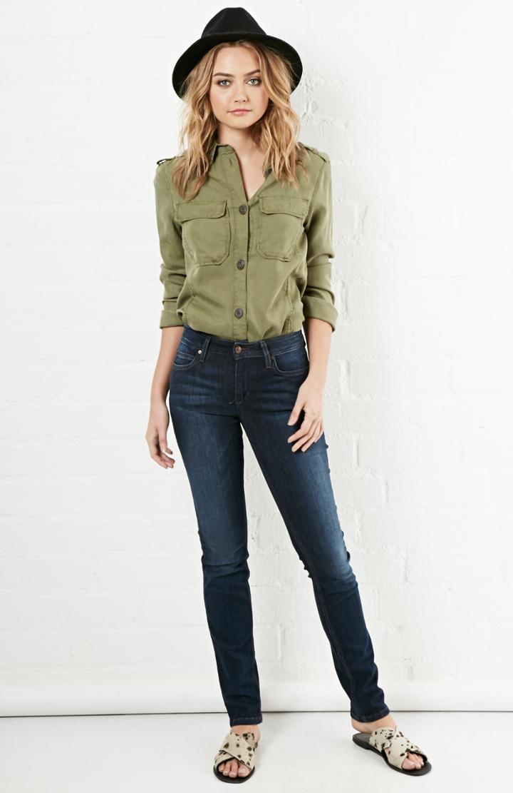 Dailylook Joes Jeans Keely Curvy Skinny Jeans In Dark Blue 24 - 28 At Dailylook
