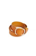 Dailylook Classic Swayze Leather Belt In Camel At Dailylook