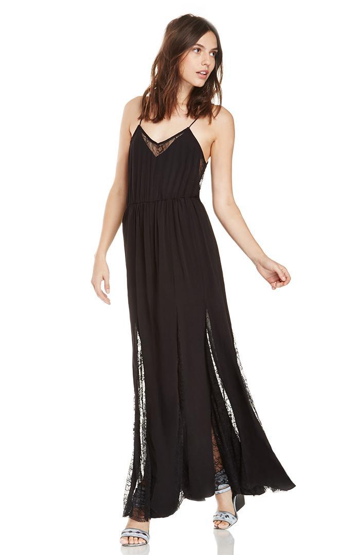 Dailylook Bardot Charlotte Lace Maxi Dress In Black Xs - M At Dailylook