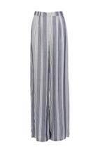 Dailylook Moon Collection Striped Wide Leg Pants In Blue/white S - L At Dailylook