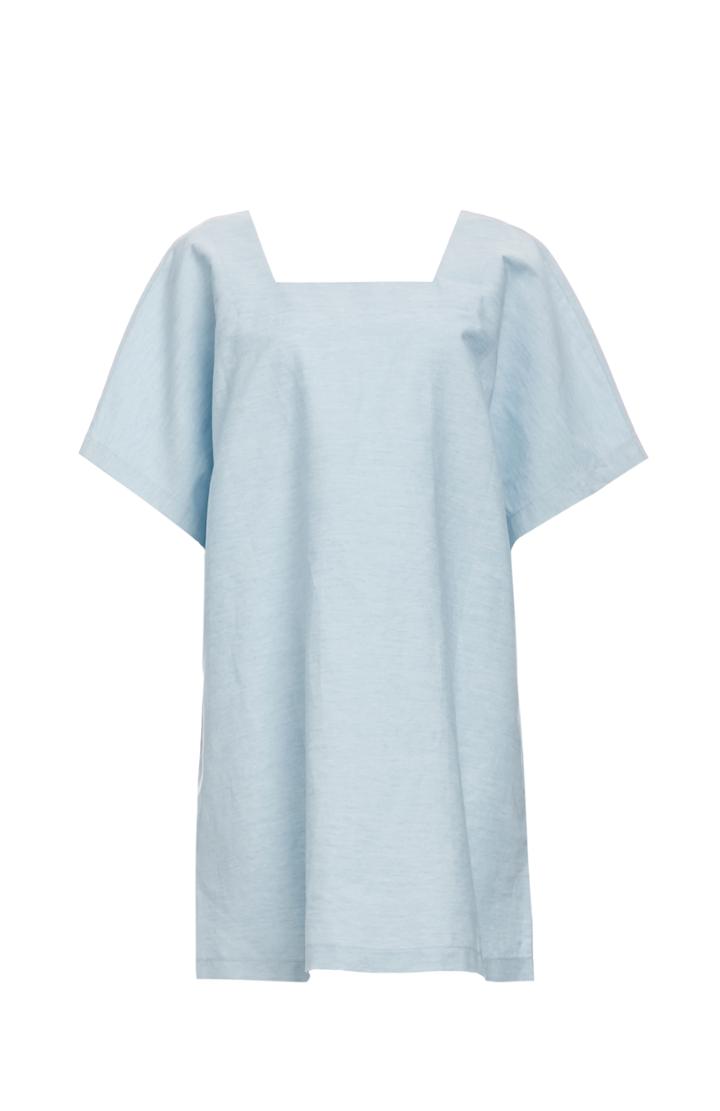 Dailylook Blq Basiq Chambray Shirt Dress In Light Blue Xs / S - M/l At Dailylook