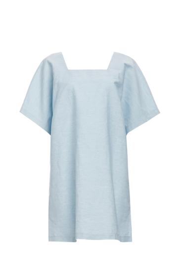 Dailylook Blq Basiq Chambray Shirt Dress In Light Blue Xs / S - M/l At Dailylook