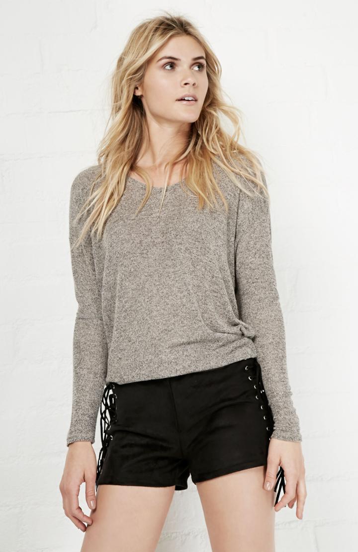 Dailylook Glamorous Faux Suede Tassel Shorts In Black Xs - L At Dailylook
