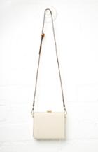 Dailylook David Thomas Vegan Leather Box Clutch In Ivory At Dailylook