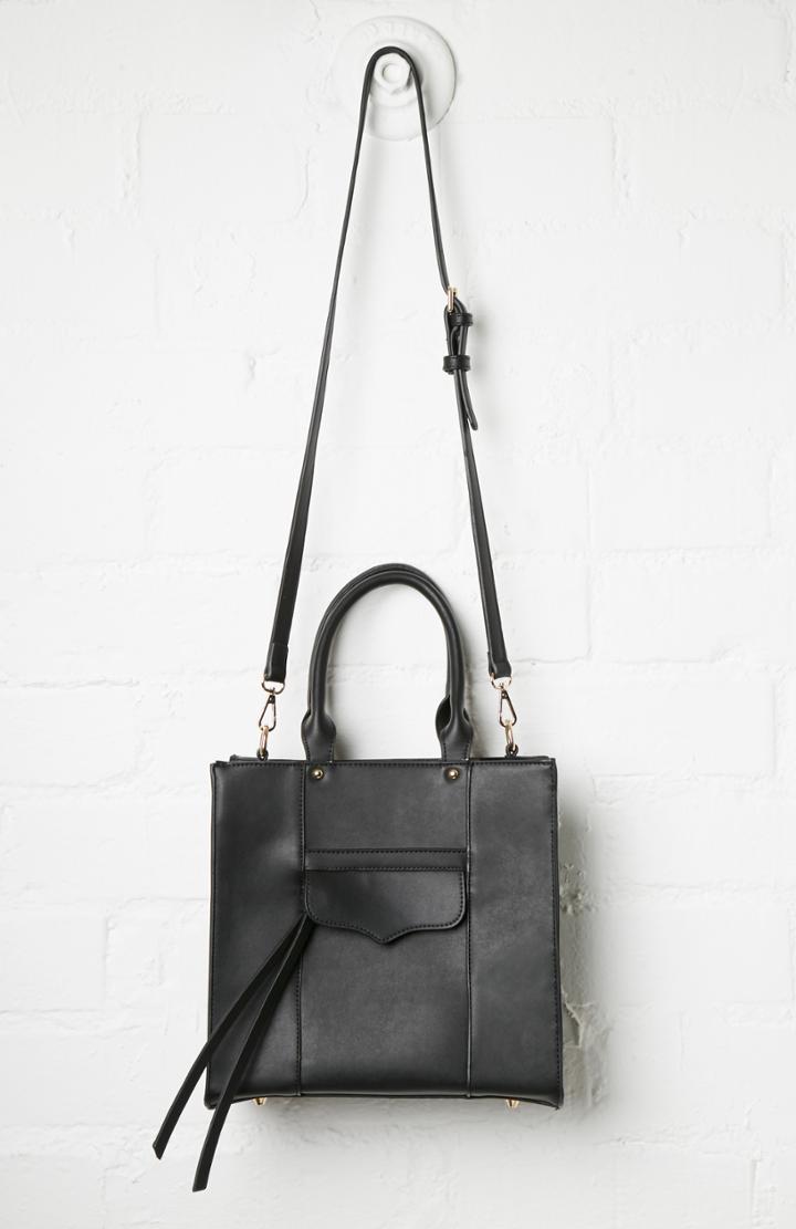 Dailylook Peter Nance Vegan Leather Tote In Black At Dailylook