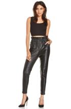 Dailylook Asilio Pop Rock Vegan Leather Pants In Black Xs - S At Dailylook