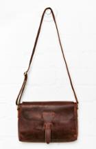 Dailylook Jesslyn Blake Leather Vintage Messenger Bag In Brown At Dailylook
