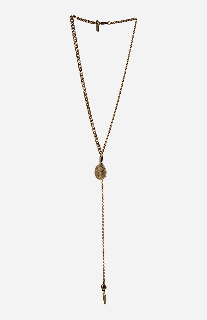 Dailylook Vanessa Mooney La Vida Boheme Rosary Necklace In Brass At Dailylook