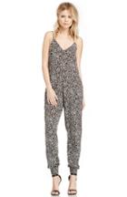 Dailylook Somedays Lovin Prana Print Cami Jumpsuit In Black / White Xs At Dailylook