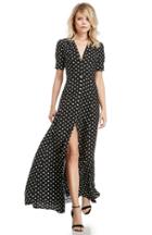 Dailylook Dailylook Sultry Polka Dot Maxi Dress In Black / White Xs - L At Dailylook