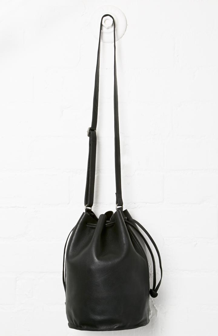Dailylook Yerse Leather Black Bucket Bag In Black At Dailylook