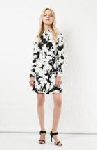 Dailylook Diane Von Furstenberg Cotton Taffy Shirt Dress In Black / White 0 - 10 At Dailylook