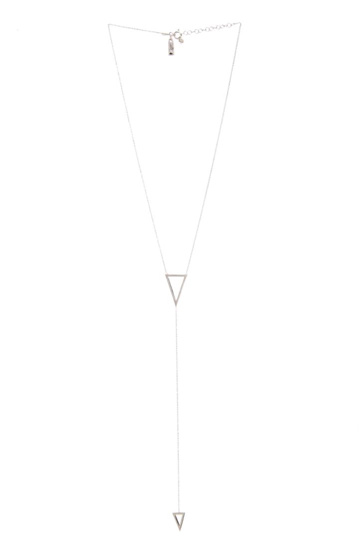 Dailylook Natalie B Its Going Down Drop Chain Necklace In Silver At Dailylook