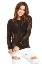 Dailylook Blessed Are The Meek Alfresco Knit Sweater In Black S At Dailylook