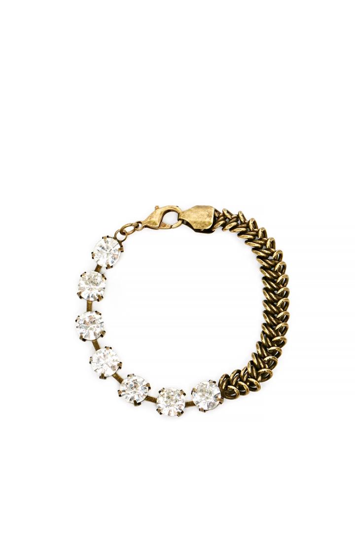 Dailylook J.o.a Multi Stone Bracelet In Clear At Dailylook