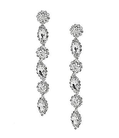 Cezanne Daisy & Navette Linear Earrings