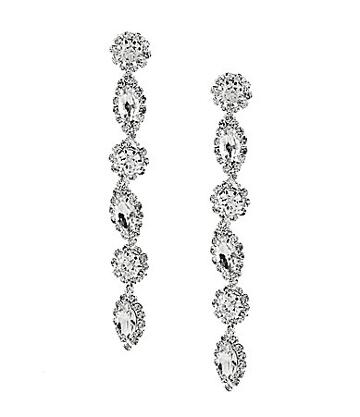 Cezanne Daisy & Navette Linear Earrings