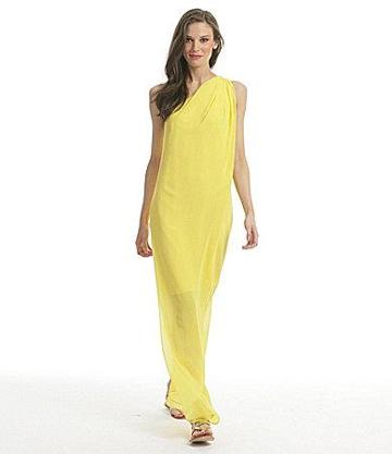 Belle Badgley Mischka One-shoulder Maxi Dress