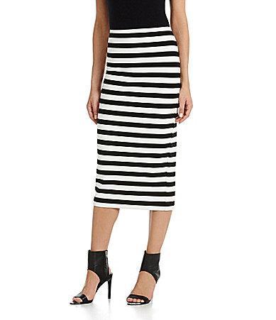 Sanctuary Clothing Striped Midi Skirt