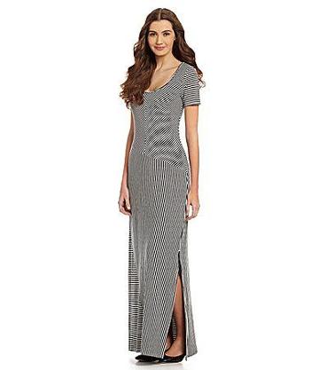 Gibson & Latimer Striped Knit Maxi Dress