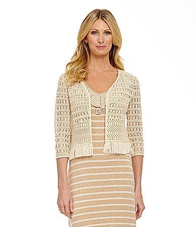 Nurture Fringed Crochet Cardigan