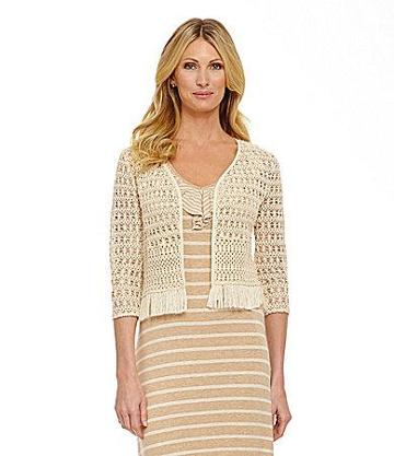 Nurture Fringed Crochet Cardigan