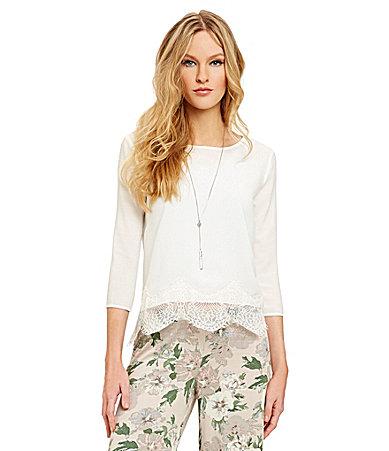 Bb Dakota Samuela Lace Hem Crop Top