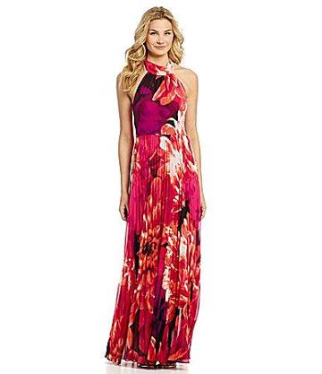 Eliza J Floral Pleated Maxi Dress