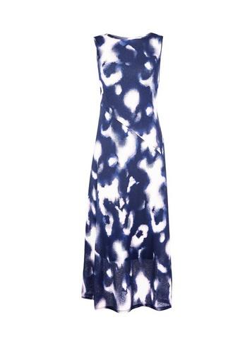 Dorothy Perkins Blue Tie Dye Mesh Midi Dress