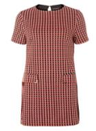 Dorothy Perkins Red Dogstooth Pocket Tunic