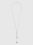 Dorothy Perkins Silver Ball Drop Lariat Necklace