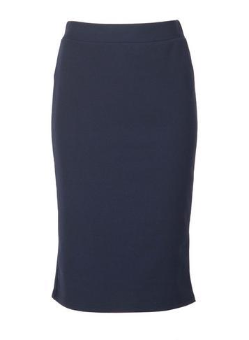 Dorothy Perkins *feverfish Navy Scuba Midi Skirt