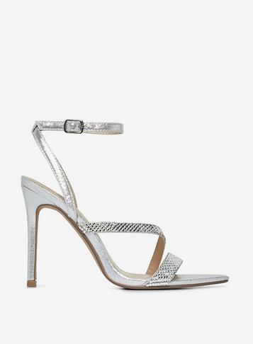 Dorothy Perkins Silver 'bae' Diamante Heeled Sandals