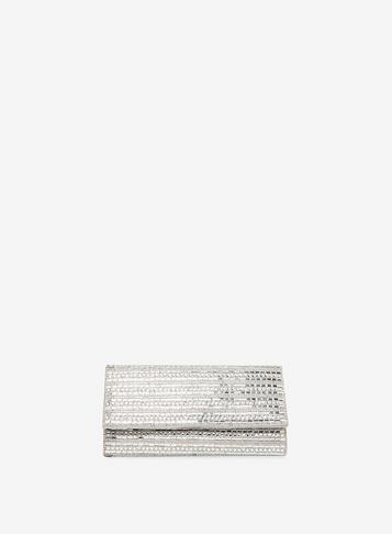 Dorothy Perkins Silver Gem Embellished Clutch Bag