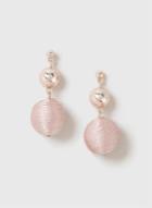 Dorothy Perkins Pink Wrap Ball Earrings