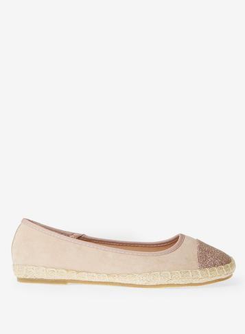 Dorothy Perkins Wide Fit Nude Carrie Espadrilles