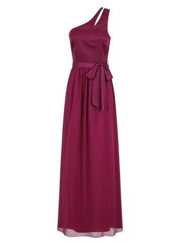 *little Mistress Mulberry Satin Maxi Dress