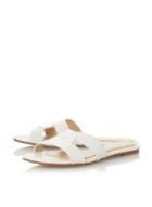 *head Over Heels By Dune White 'lucien' Ladies Flat Sandals