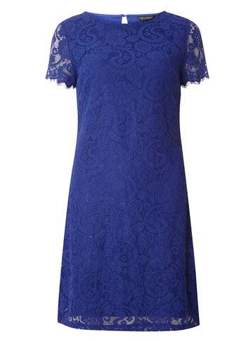 Dorothy Perkins Cobalt Lace Shift Dress