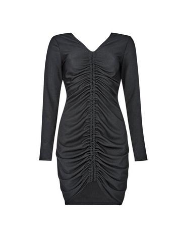 Dorothy Perkins *lola Skye Black Ribbed Bodycon Dress