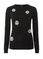 Dorothy Perkins *tall Black Snowflake Jumper