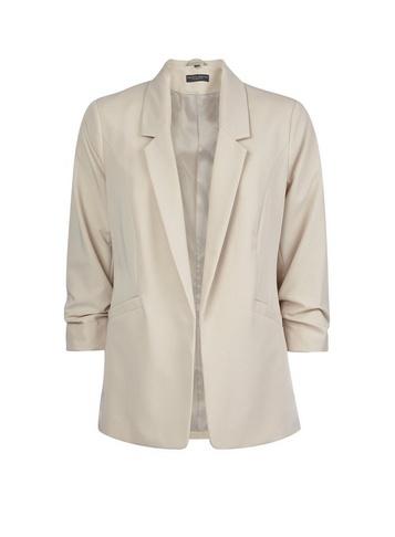 Dorothy Perkins Stone Ruched Sleeve Jacket