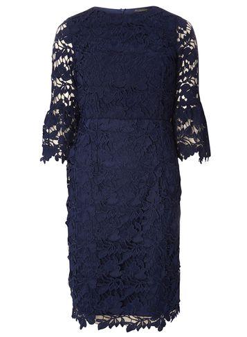 Dorothy Perkins *showcase Gigi Navy Corded Shift Dress