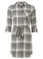 Dorothy Perkins Grey Checked Shirt Dress