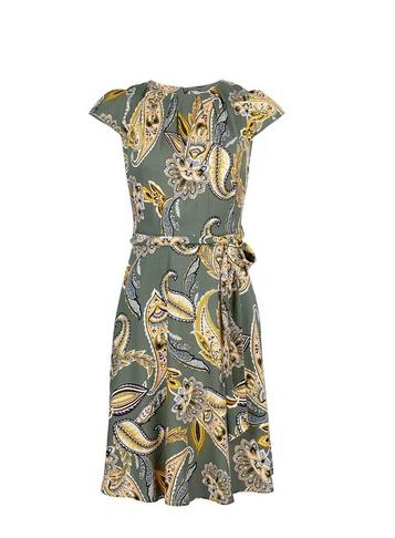 *billie & Blossom Petite Khaki Paisley Print Dress